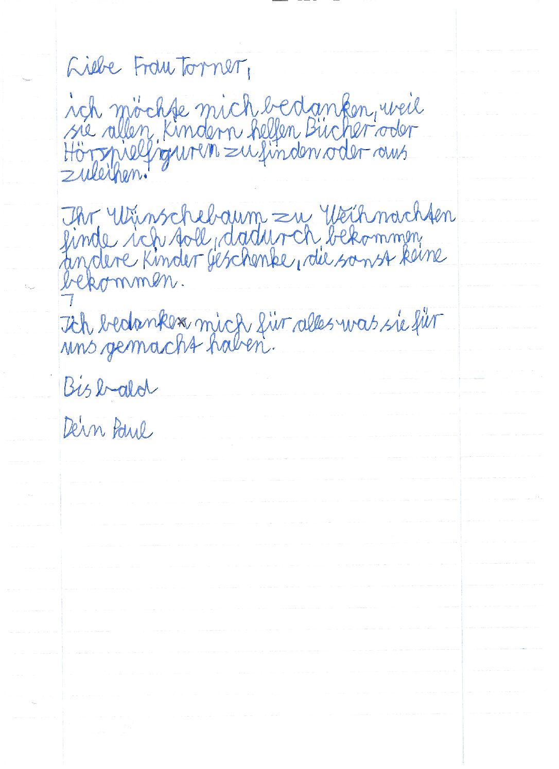 Brief Wünschebaum